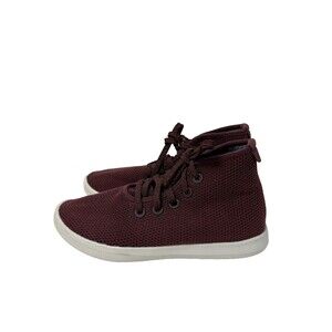 Allbirds Women’s Tree Topper High Top Sneakers Size 8 Burgundy Lace Up